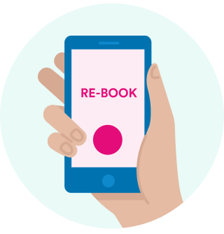 Re-book phone icon
