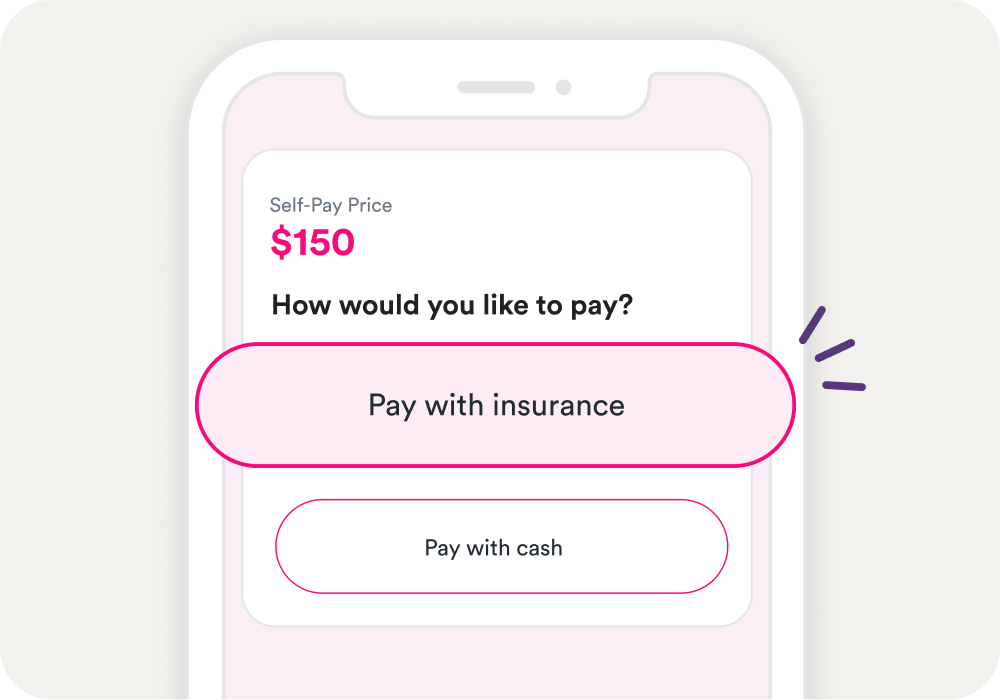 Using Solv app to pay with insurance or cash