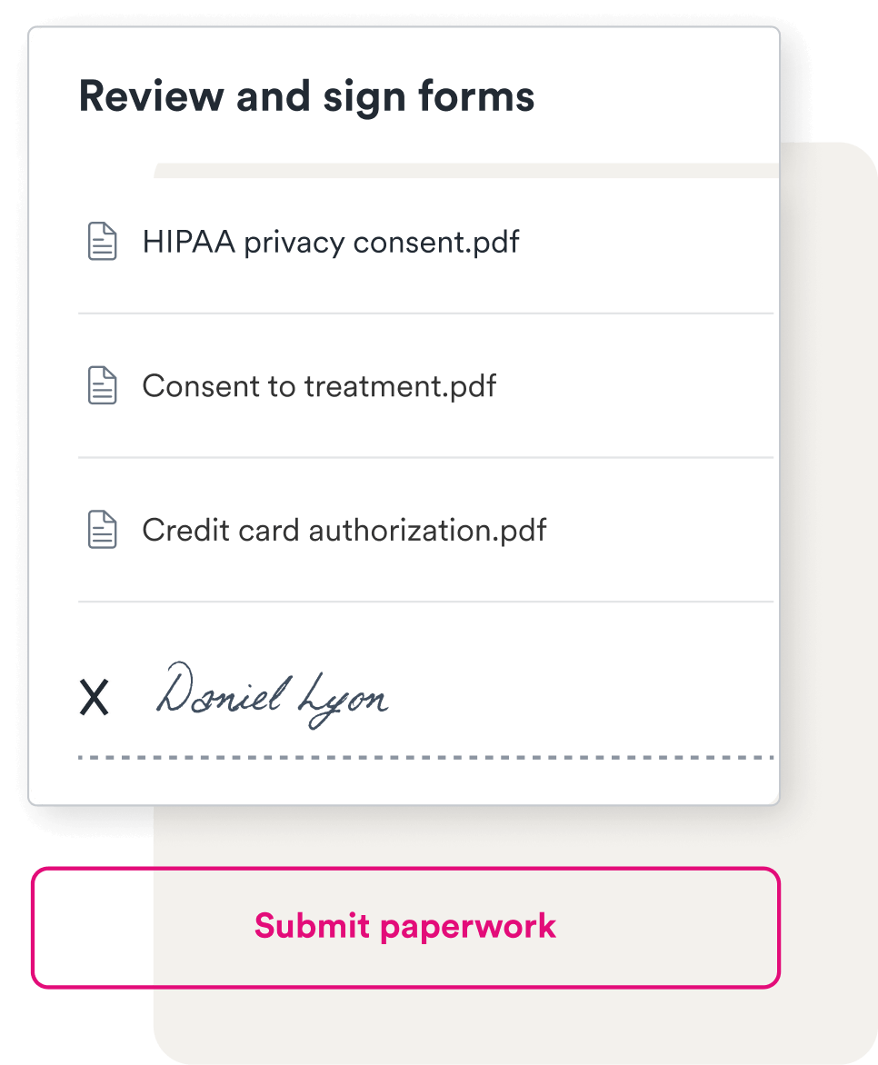 using Solv app to sign consent forms