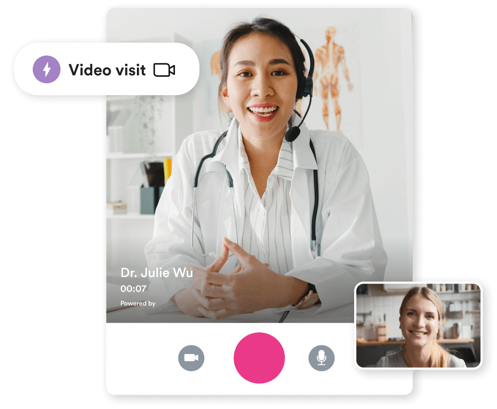using the Solv app to connect with a provider via video